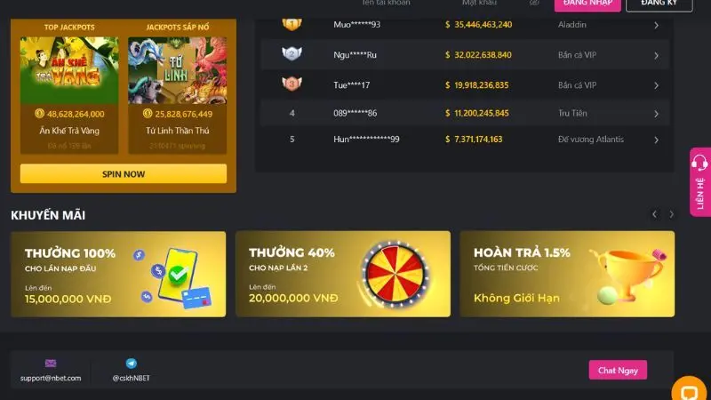 Khuyến mãi Nbet: Hoàn trả 1,5% không giới hạn